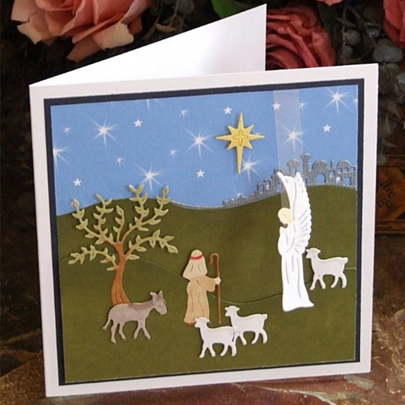 

Angles told Sheppa Jesus Born Metal Cutting Dies Stencils For DIY Scrapbooking Decorative Embossing Suit Paper Card Die Cutting