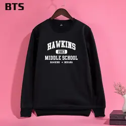 BTS Hawkins Middel школьная толстовка женская оверсайз Толстовка Милая Женская Harajuku модный спортивный костюм Свободная Толстовка