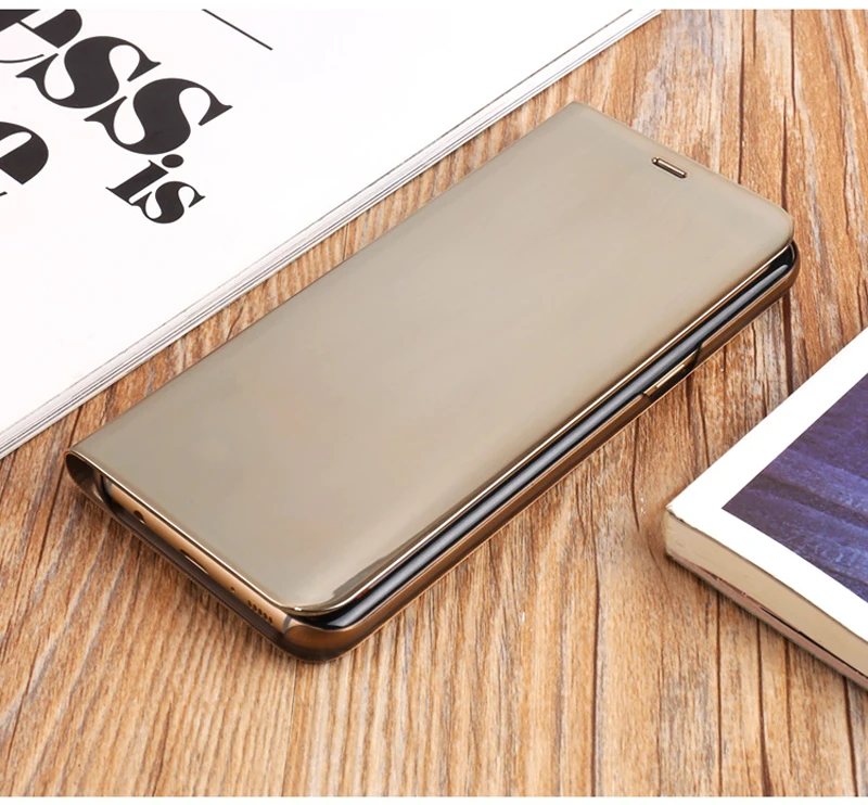 Зеркальный флип-чехол для samsung Galaxy S10e S10 Plus из искусственной кожи, прозрачный умный чехол, чехол для телефона для samsung S6 S7 Edge S8 S9 Plus