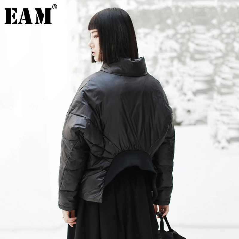 Irrégulière Le Jk137 eam Dos Longues Noir Black Col Vers Printemps Bas Manches 2019 Veste Nouveau Chaud Mode Manteau Montant De Marée Point À Femmes qBqZvx