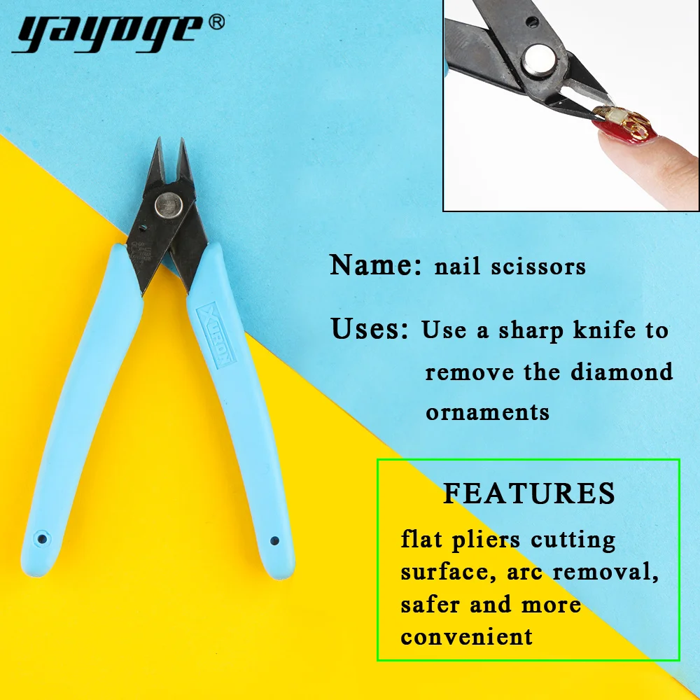 

YAYOGE Cuticle Scissor Manicure tool wholesale Diagonal pliers mini nail scissors unloading drill clips cutting pliers tools