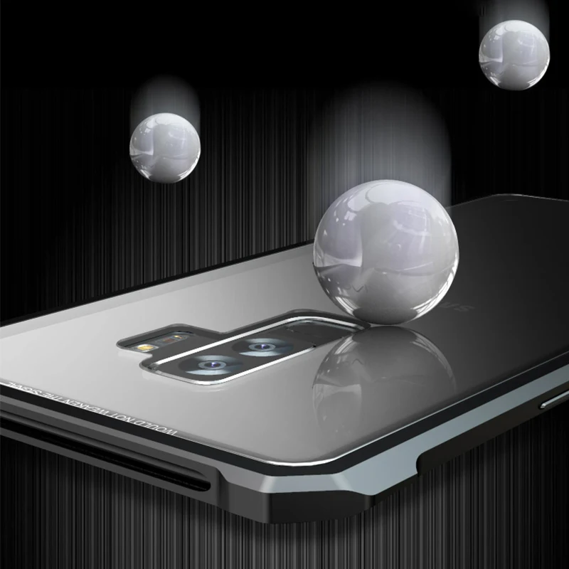 Алюминиевый металлический защитный чехол-бампер для samsung Galaxy S9 Note 8 S8 Plus, чехол из закаленного стекла, рамка для S7 Edge, противоударный чехол