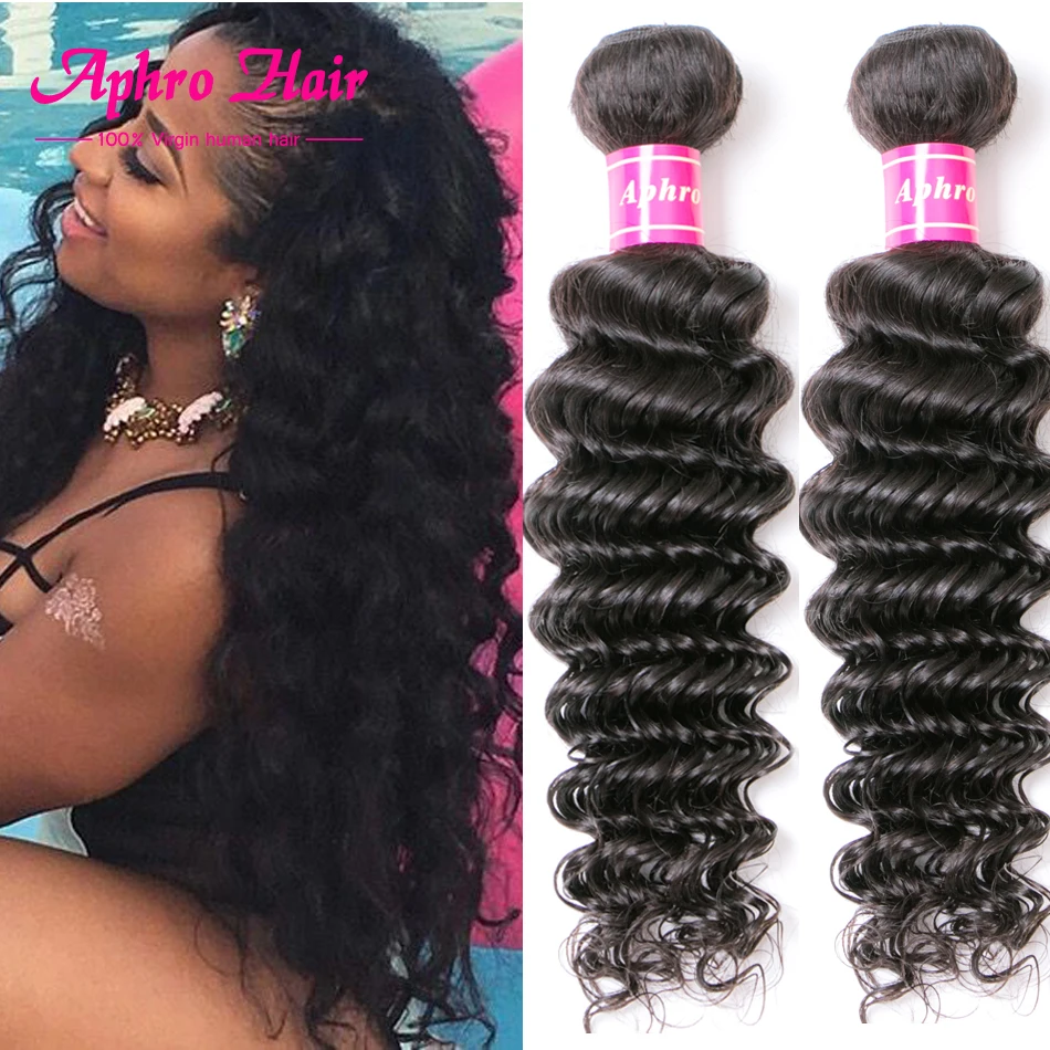 7A Indian Virgin Hair Deep Weave Tight Curls 4 Bundle Deals Aphro Hair