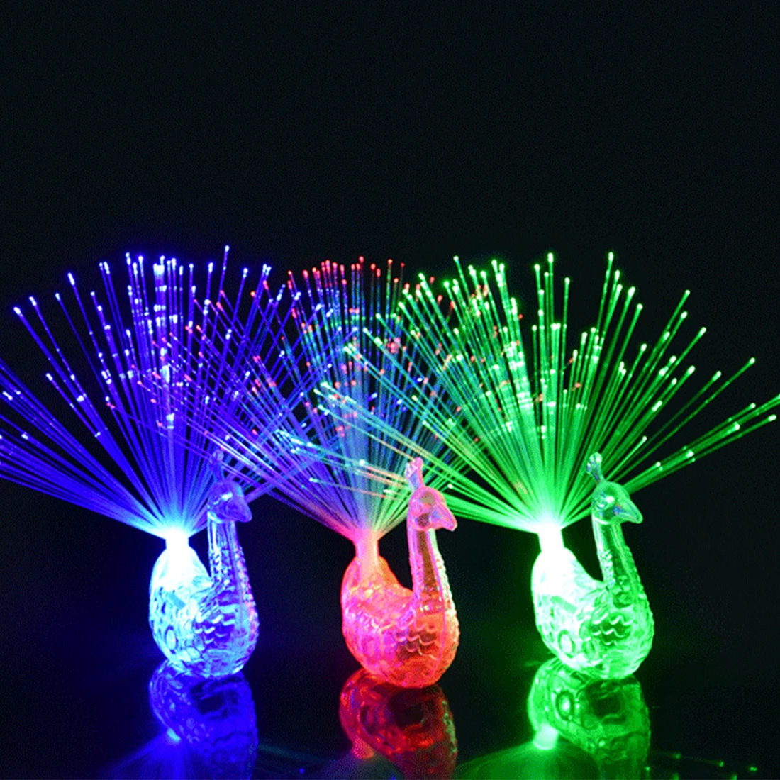 Party Decor 1pcs Pea Finger Light Colorful Led Up Rings Party Decor 1pcs Pea Finger Light