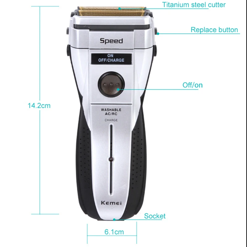 Kemei KM-1730 rechargeable shaver for men