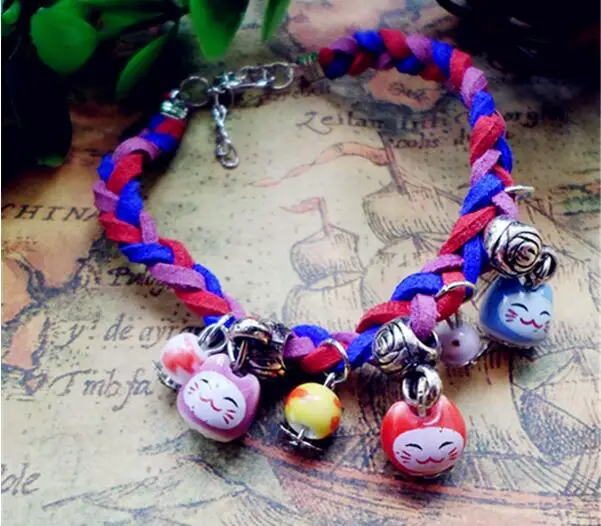 

Multicolor ceramic lovely lucky cat bracelet & bangles Bohemia style new fashion hand jewelry cute animal cat unisex bracelet