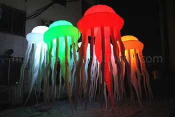 

Free shipping 3.2m long Fantasy attactive LED inflatable jellyfish