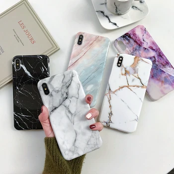 

Marble Case on For Coque iphone 11 Pro Max 7 XS MAX Case Soft TPU Back Cover For iphone 6 6S 7 8 Plus iphone X XR Case Cover