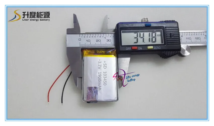 Завод продаж алюминия литиевая батарея/аккумулятор литий 103450 1900 мАч|battery