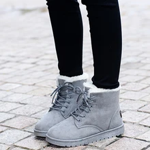 2017 New 8 Colors Ankle Boots For Women Flat Casual Women Snow Boots Lace-up Warm Cotton Shoes Female Winter Boots DST903