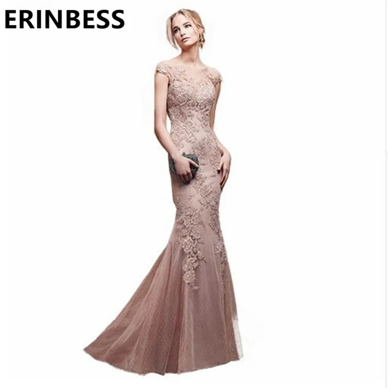 

Vestido De Festa 2019 New Fashion Scoop Neck With Lace Appliues Prom Dresses Sexy Mermaid Prom Dress High Quality