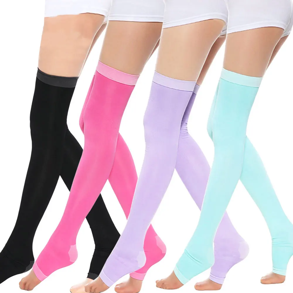 

1Pair 420D Women Compression Socks, Slim Sleeping Leg Warmer Burn Fat Thin Stockings
