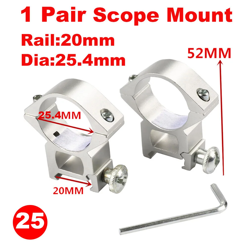 2 шт. 25,4 мм/30 мм охотничий прицел крепление кольцо 11 мм ласточкин хвост/20 мм Пикатинни высокого или низкого воздуха пистолет прицел крепления
