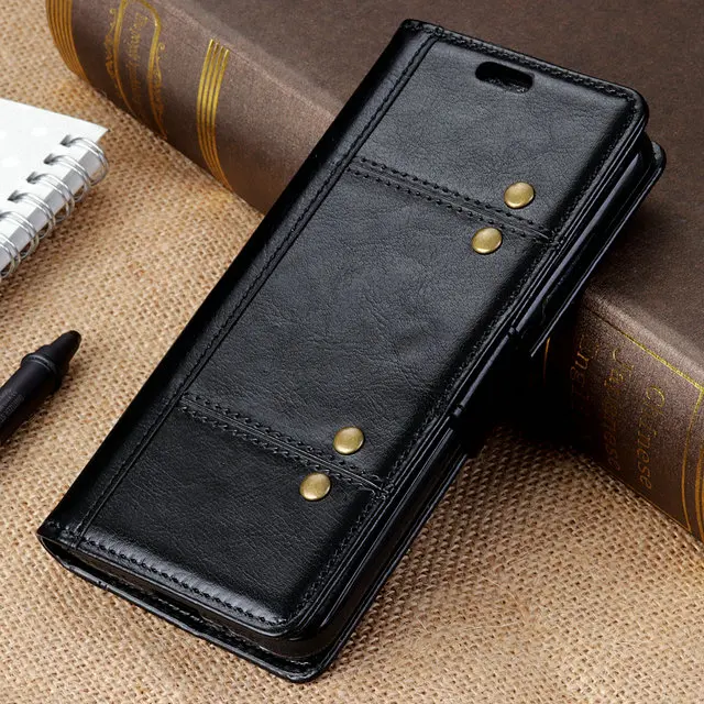 Кожаный чехол-кошелек 6,2 дюйма для Asus Zenfone 5Z ZS620KL, чехол-книжка для Asus Zenfone 6 ZS630KL, чехол 6Z Zenfone 5 ZE620KL 5 Z - Цвет: Black  (FMW)