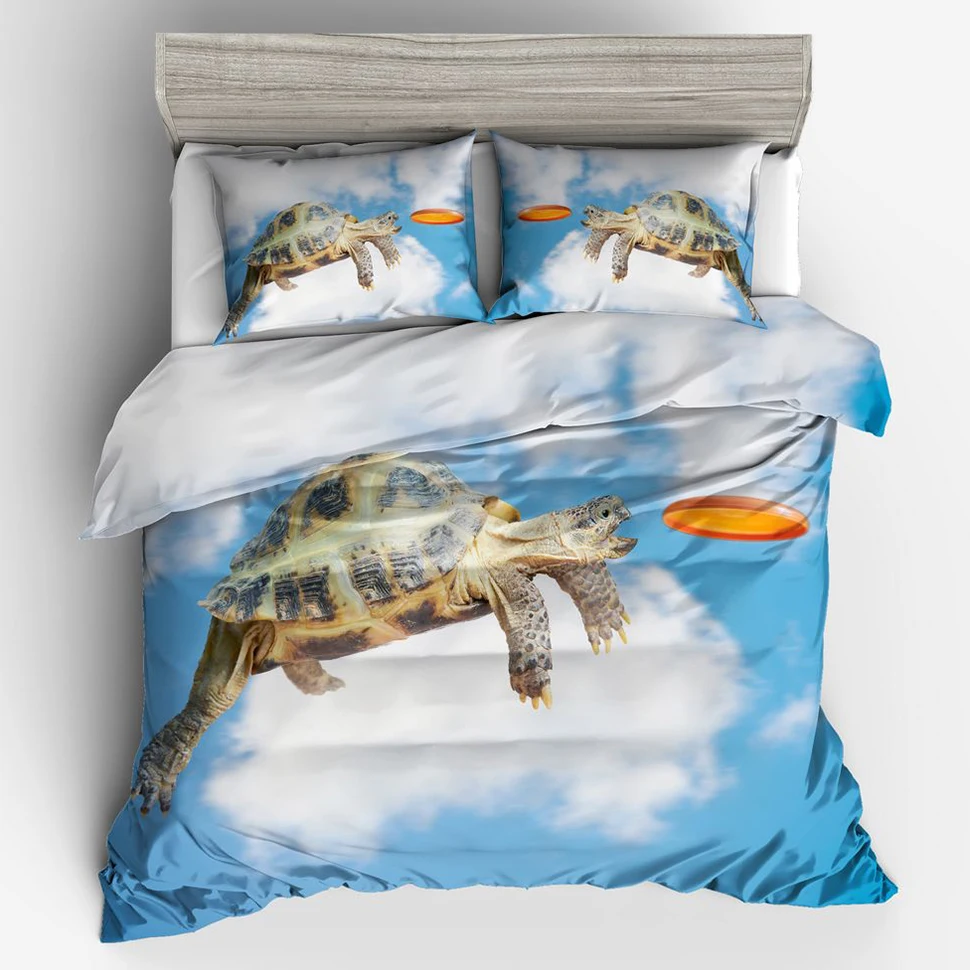 

Aliexpress Top Recommend Ocean Turtle 3D Luxury Bedding Quilt Duvet Cover Set with Pillowcase Twin Full Queen King Size