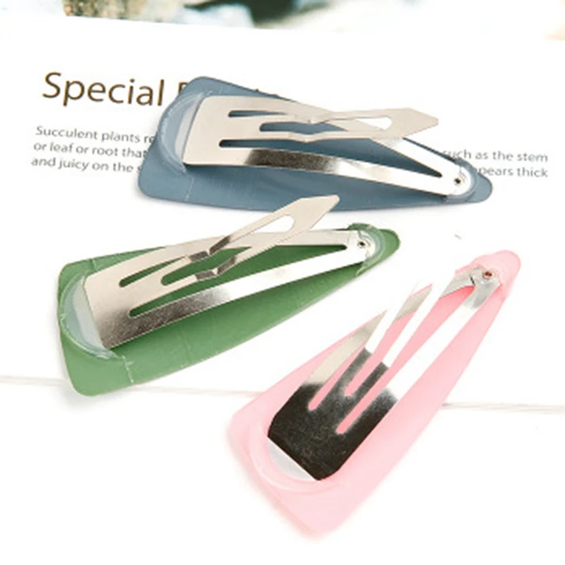 Fashion Korean Candy Color Geometrical Hair Clips Women Dull Polish Allergy Free Girls Triangle BB Hair Clip 1PC