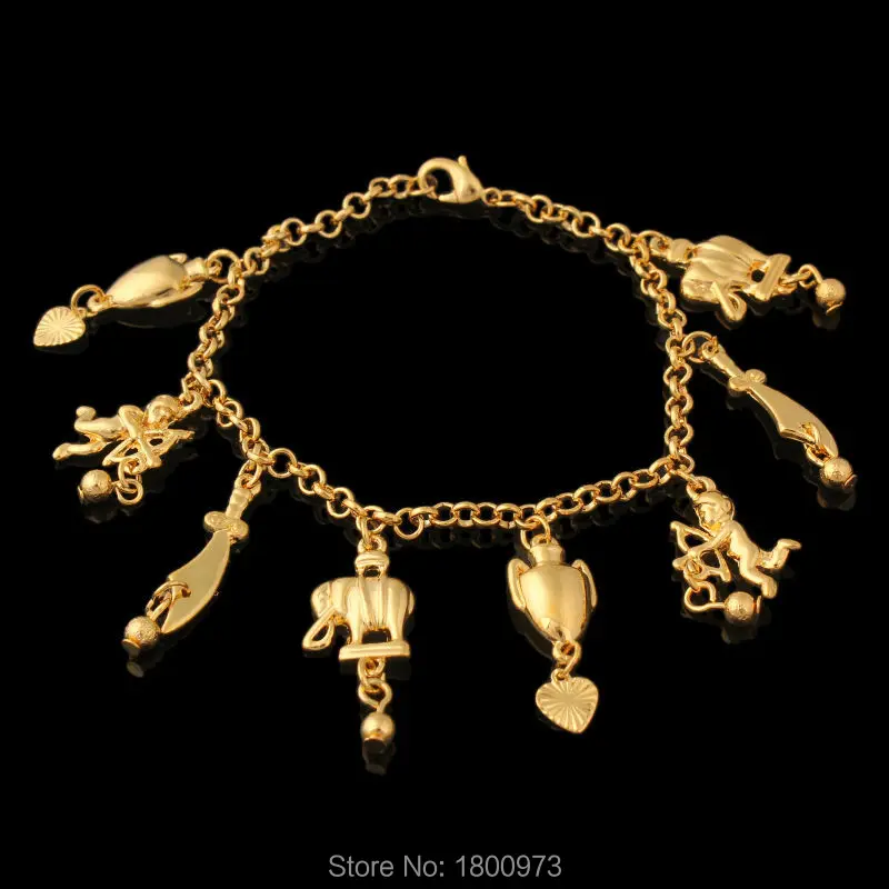 Мода. Браслет со слоном золотистого цвета, чаша, очаровательный браслет, модная цепочка, браслеты, браслеты для женщин, ювелирные изделия