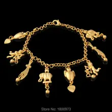 Мода. Браслет со слоном золотистого цвета, чаша, очаровательный браслет, модная цепочка, браслеты, браслеты для женщин, ювелирные изделия