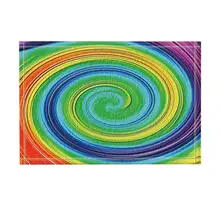 Абстрактный Декор радужных цветов, Вращающиеся линии, современный тематический коврик для ванной, нескользящий коврик для двери, коврик для передней двери