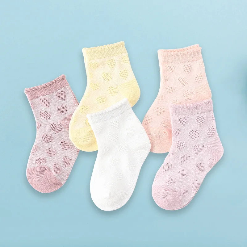 5Pairs/lot Baby Socks Summer Mesh Thin Boy's Socks for Children Girls Heart Cotton Kids Toddler Socks Baby Clothes Accessories 5Pairs/lot Baby Socks Summer Mesh Thin Boy's Socks for Children Girls Heart Cotton Kids Toddler Socks Baby Clothes Accessories
