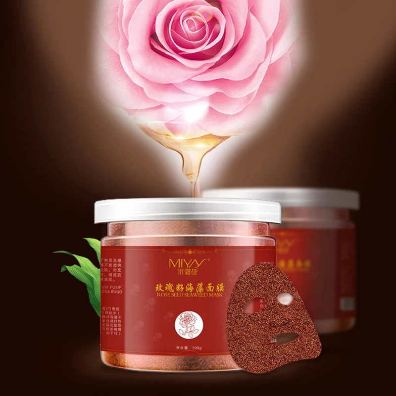 

Natural Rose Flower Seaweed Face Mask Powder Algae Mud Mask for the Face Care Hyrdating Whitening Moisturizing Skin Acne Spots