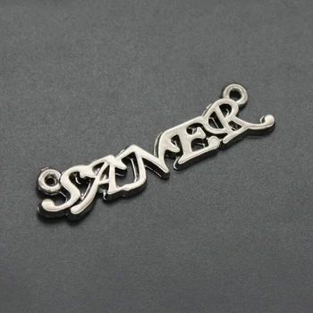 

high quality garment alloy embossed labels handmade private sewing nameplate custom for clothes trademark 0.6*4cm metalic label