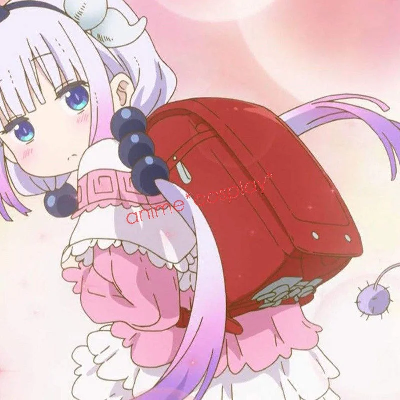 Аниме Kobayashi-san Chi no Maid Dragon Miss Kanna Япония школьный рюкзак косплей JK книга Студенческая сумка красный черный