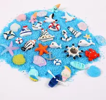 

Diy materials 500 pcs/lot flat back mixed resin diy jewelry accessories, ship life buoy starfish resin Marine style