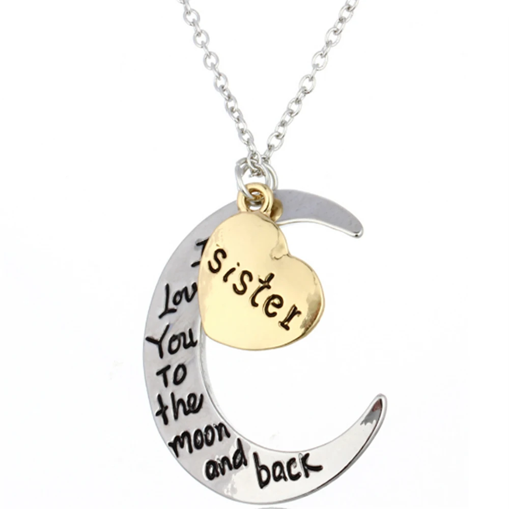 

Family Pendant Necklace Choker Chain Daughter Mom Sister Print Christmas Gift Jewelry Stainless Steel Letter Necklace Nameplate