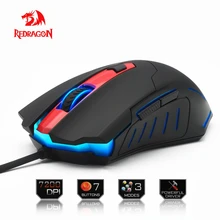 Redragon high quality Gaming font b Mouse b font PC 7200DPI 6 programmable buttons ergonomic design