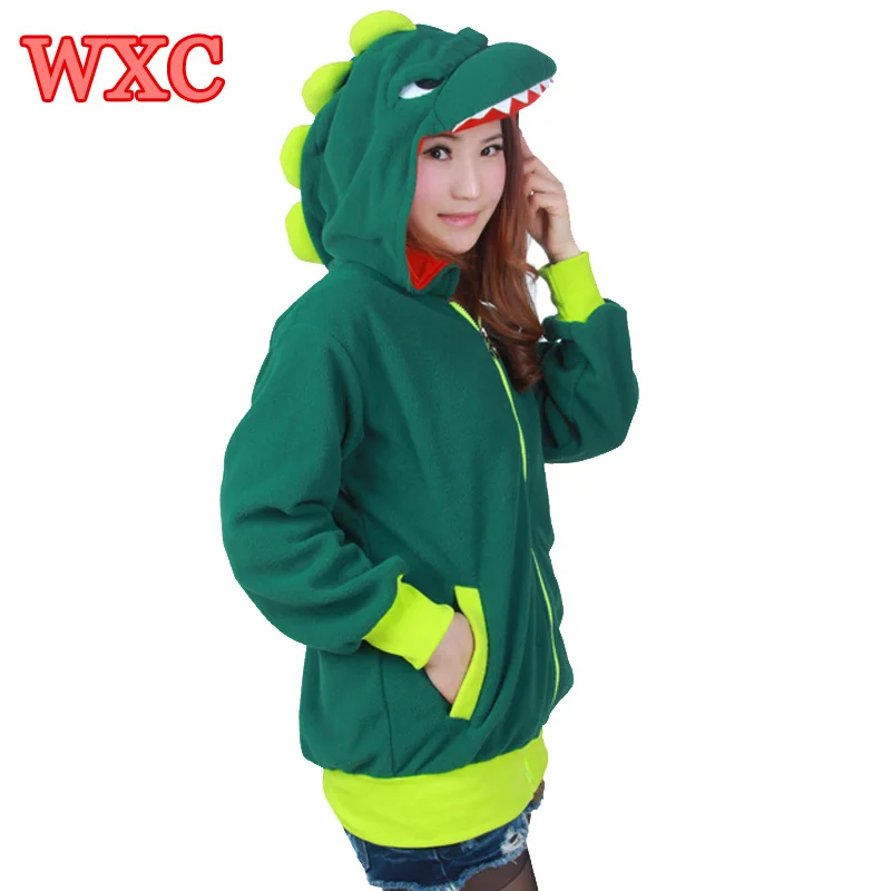 Dinosaur Hoodies For Women Cool Sweatshirts With Tooth Moleton Soft Fleece Warm Women Jacket