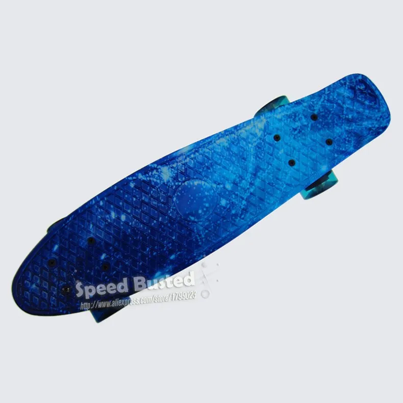 Galaxy mini cruiser 22 peny для скейтборда, для Лонгборда Pnny полный прозрачный скейтборд Рыбная доска розовый и синий patines дети