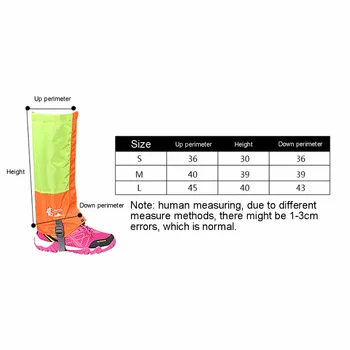 

IGHSEE Brand Outdoor Waterproof Ankle Walking Gaiters Snow Hiking Climbing Gaiters Leg Covers Family Desert Sand-proof Booties