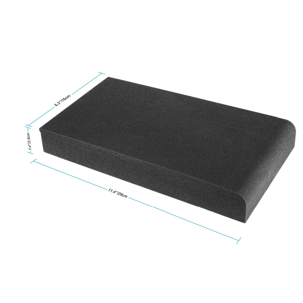 Neewer 2 пакеты студийный монитор изолирующие прокладки для 5 дюймовые, изготовленный из высокой плотности звукоизоляционные материалы, 11,4x6,3 дюймов/29x16 см
