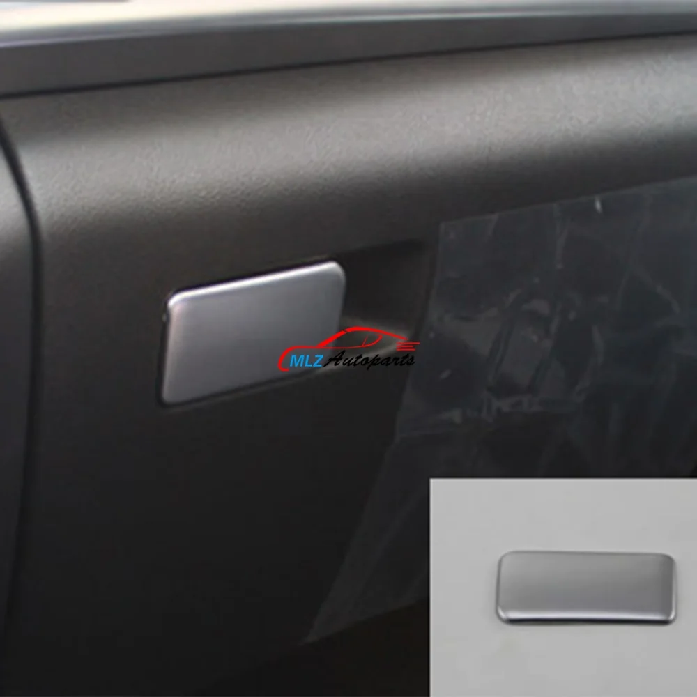 Car Glove Box Storage Lock Switch Handle Cover Trim Matte Silver For