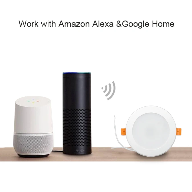 Controle de Voz Zemismart Polegada Wifi Rgbw Led Downlight 10w Alexa Ponto Eco Mostrar Google Assistente Casa Ifttt Automação Residencial 4 - Image 2