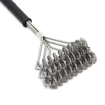 

Stainless Steel Wire Bristles Cleaning Brushes With Handle Barbecue Grill Cleaner BBQ Oven Brush Kitchen Cleaning Tools Hot Sale