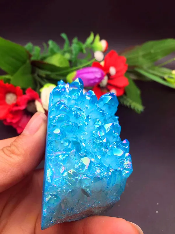 190g натуральный кристалл кварца blue angel halo Исцеление черепа A2