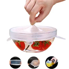 Бытовая мульти-функция растяжение strengt герметизация крышка пищевого класса силикагель постельное белье 6 шт. и 1 компл