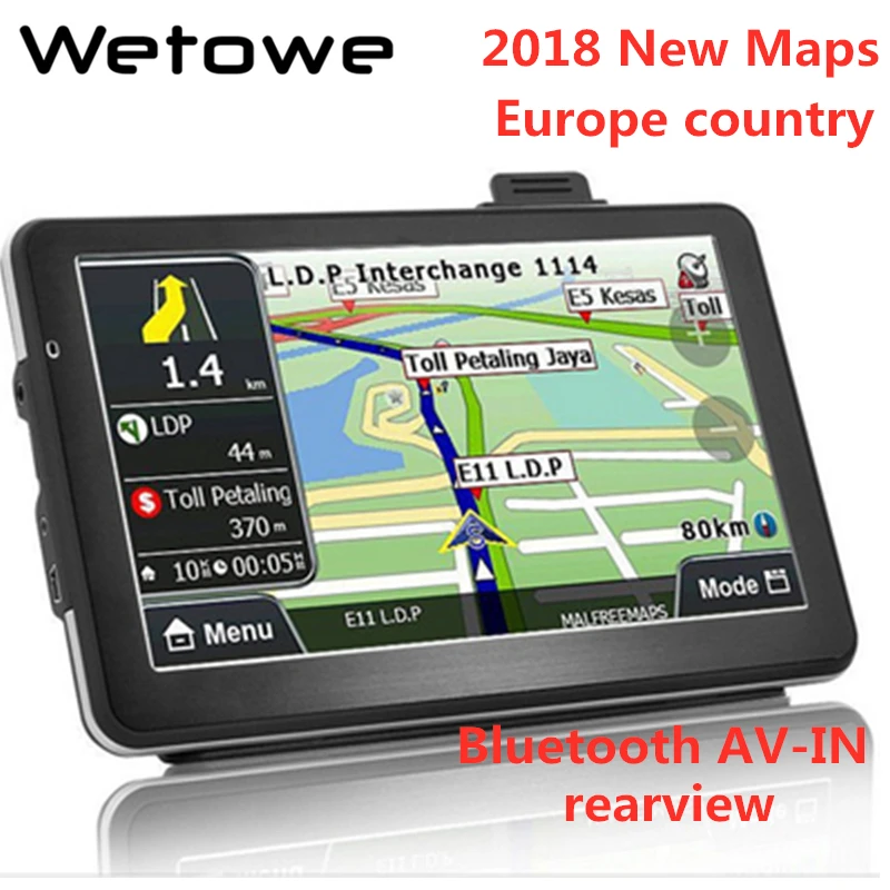 Wetowe G1 5 дюймов Автомобильный gps навигатор WinCE 6,0 FM Bluetooth AV-IN камера заднего вида сенсорный экран ЕС карта