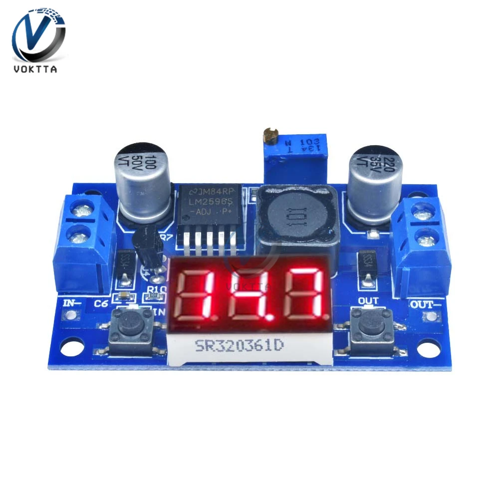 5PCS DC-DC Buck Step Down Module LM2596 Voltage Regulator+Led Voltmeter NEW M3 5PCS DC-DC Buck Step Down Module LM2596 Voltage Regulator+Led Voltmeter NEW M3