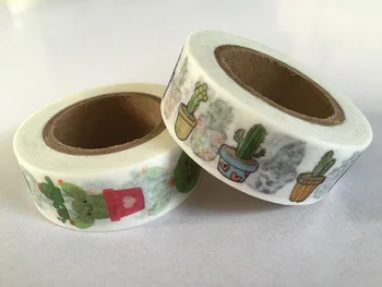 

jiataihe washi tape cactus japanese paper washi tape cactus Hot air balloon masking tape hallowmas Free shipping