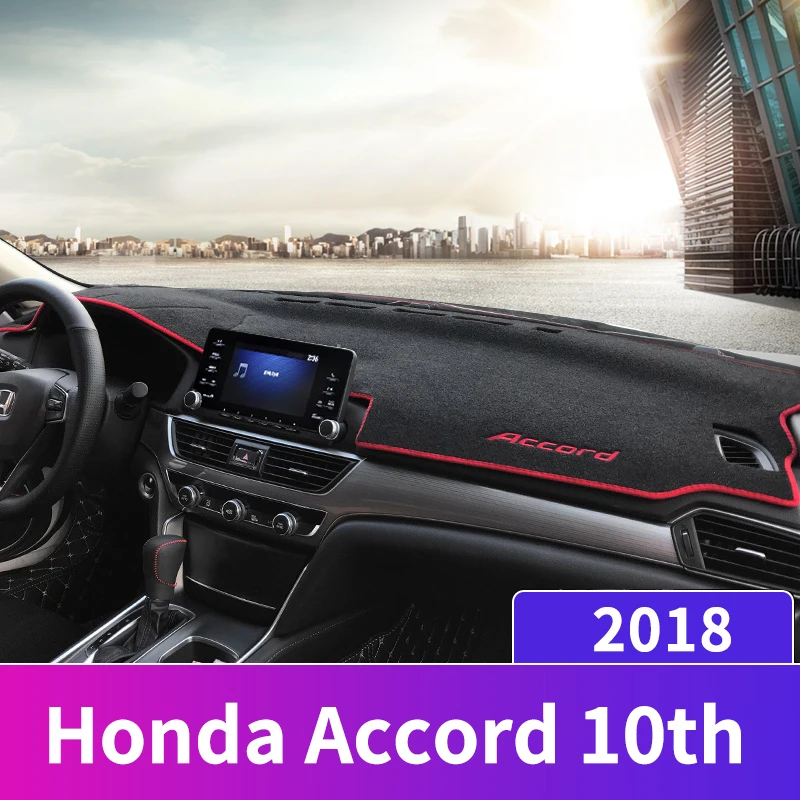 

Car dashboard Avoid light pad Instrument platform desk cover Mats Carpet Anti-UV LHD For Honda Accord 10th 2018 2019 Accessories