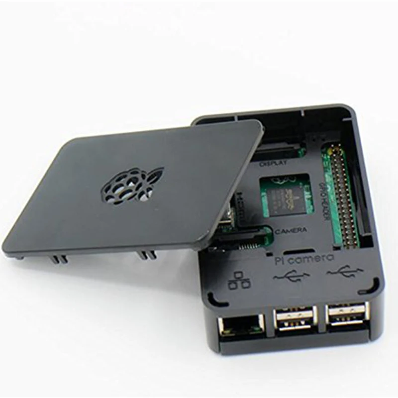 Черно белый защитный корпус для Raspberry Pi 3 Model B + Plus / 2 с алюминиевым теплоотводом и