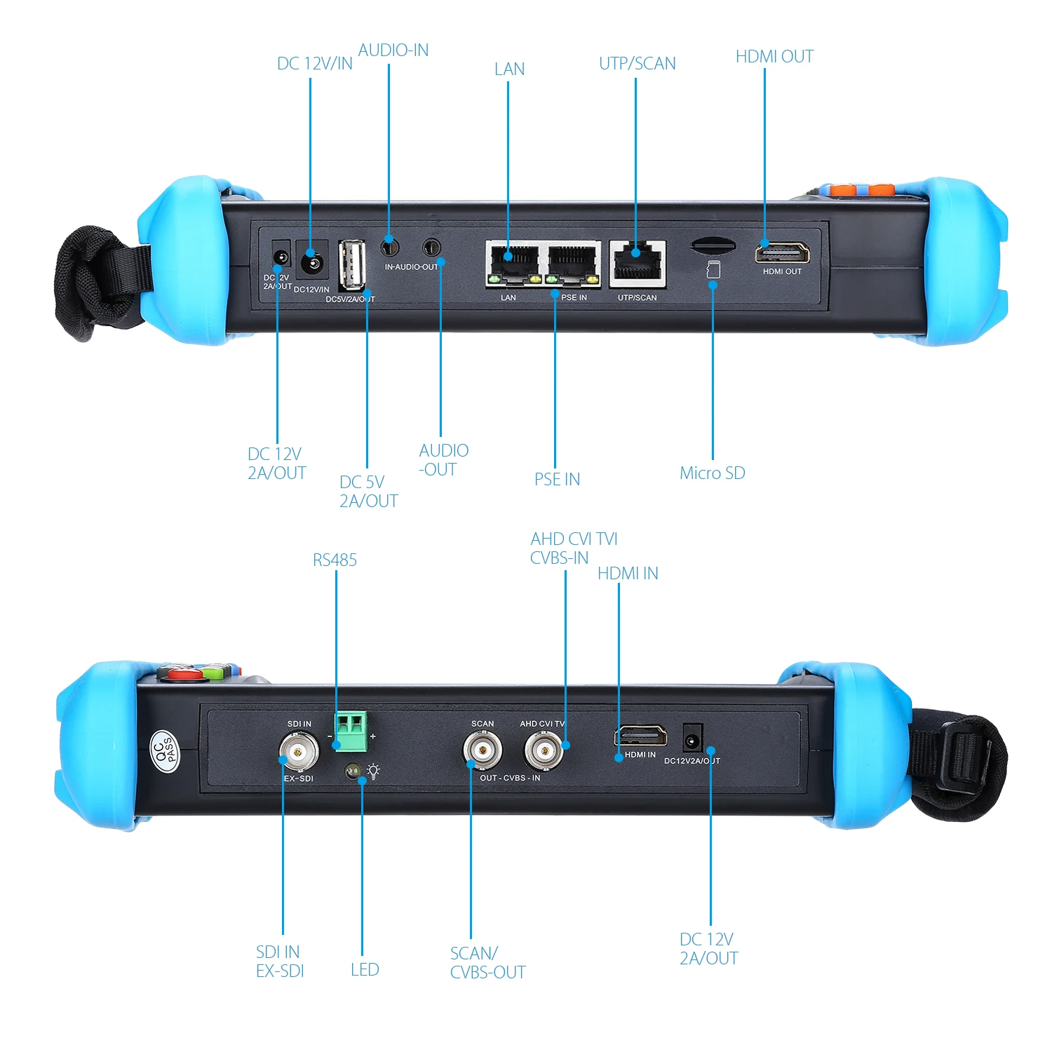 SEESII IPC-9800ADHSPLUS " ips сенсорный экран H.265 ip-камера тест er 4K 1080P CCTV AHD SDI CVBS Аналоговое видео тест HDMl PTZ контроль