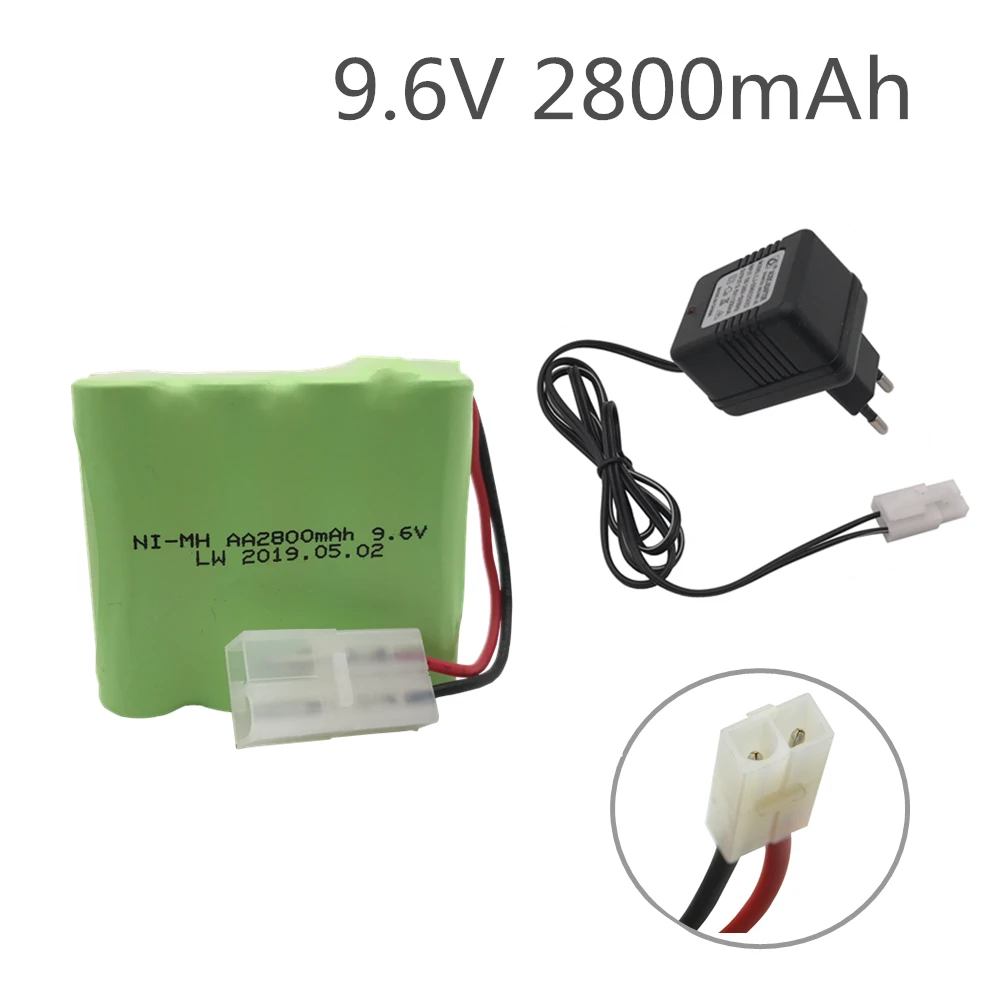 

9.6V 2800mAh Remote Control toy security facilities AA battery Ni-MH battery group With Charger Sets Ket-2p /Tamiya Connectors
