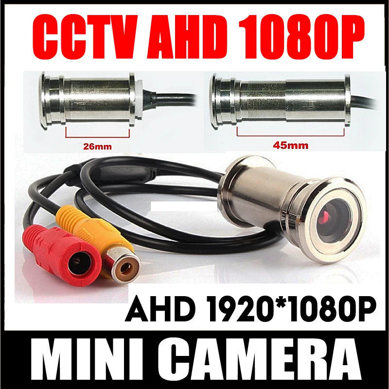 Mini cctv door eye Hole 1080P MINI AHD Camera Brass PeepHole Viewer