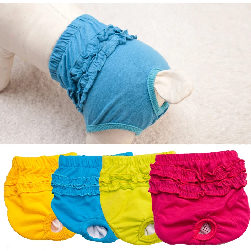 

Soft Female Dog Diaper Puppy Dog Physiological Pants Washable Menstruation Underwear Breathable Small Medium Pet Dogs Shorts