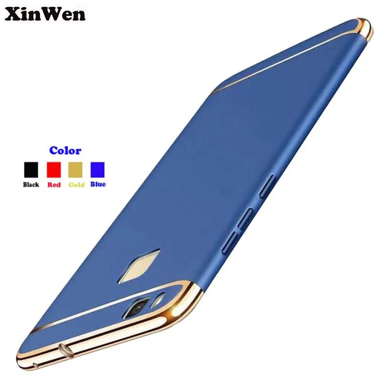 XinWen luxury Shockproof plastic black phone coque Cover Case For huawei p9 lite p9lite Protection Mobile accessories 3 in 1 |
