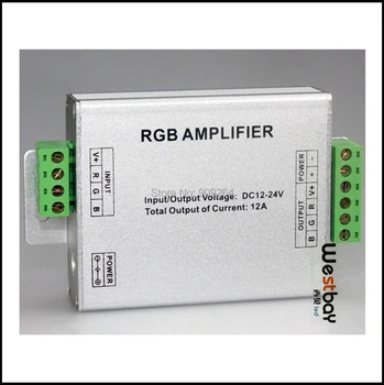 

Free shipping NEW 288W 24V amplifier for enlarge lights quantity, RGB amplifier connect to RGB led strip 5050,led module RGB